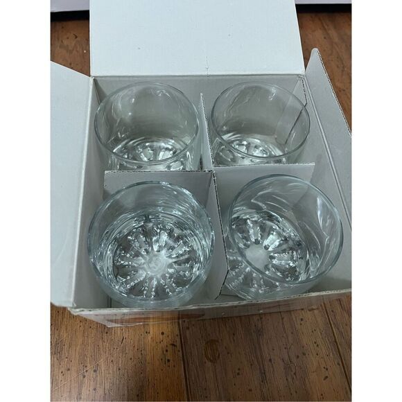 Galassia By Bormioli Rocco Set Of 4 Italian Crystal Italy Low Ball Whiskey Rocks - Picture 6 of 7